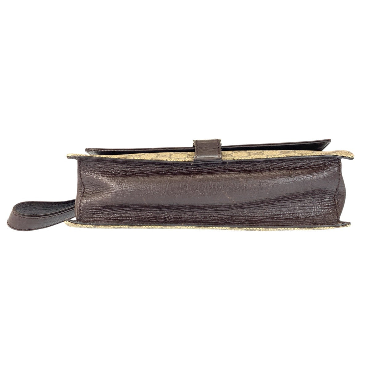 23296
GUCCI グッチ ブラウン ベージュ シルバー金具 GGスプリームキャンバス / レザー 131213 クラッチバッグ セカンドバッグ メンズ AB28