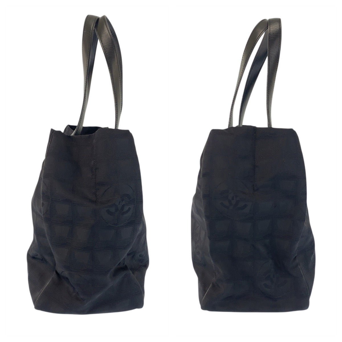 23358
CHANEL シャネル ニュートラベルラインMM ココマーク ブラック 黒 ゴールド金具 ナイロン / レザー トートバッグ ショルダーバッグ レディース AB38