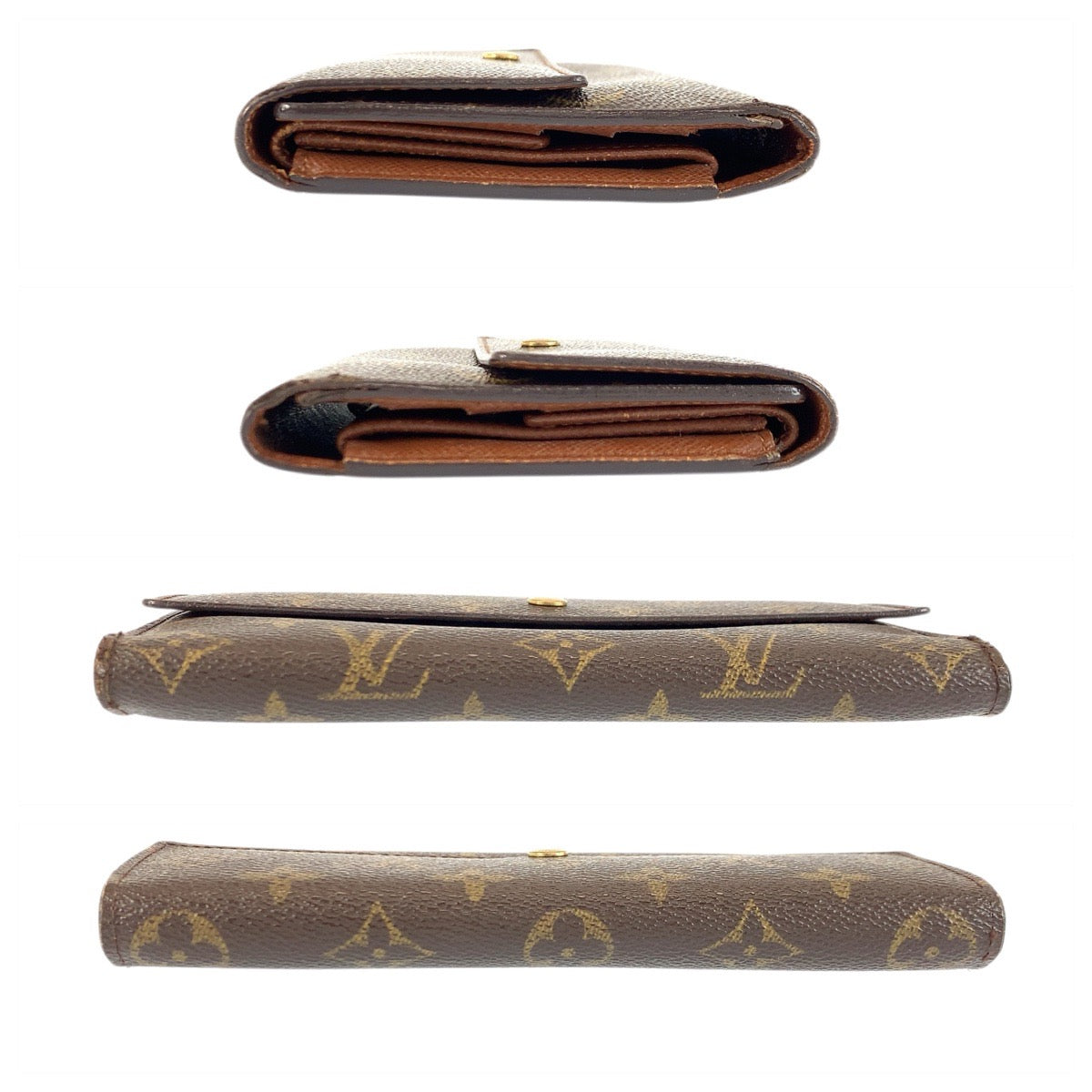 23379
LOUIS VUITTON ルイヴィトン モノグラム ポルトトレゾール インターナショナル ブラウン ゴールド金具 PVC M61215 長財布 ロングウォレット レディース AB16