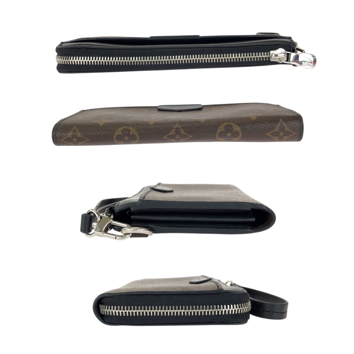 23390
LOUIS VUITTON ルイヴィトン モノグラム マカサー ジッピー ドラゴンヌ ブラウン ブラック シルバー金具 PVC / レザー M69407 長財布 ラウンドファスナー L字ファスナー メンズ A54