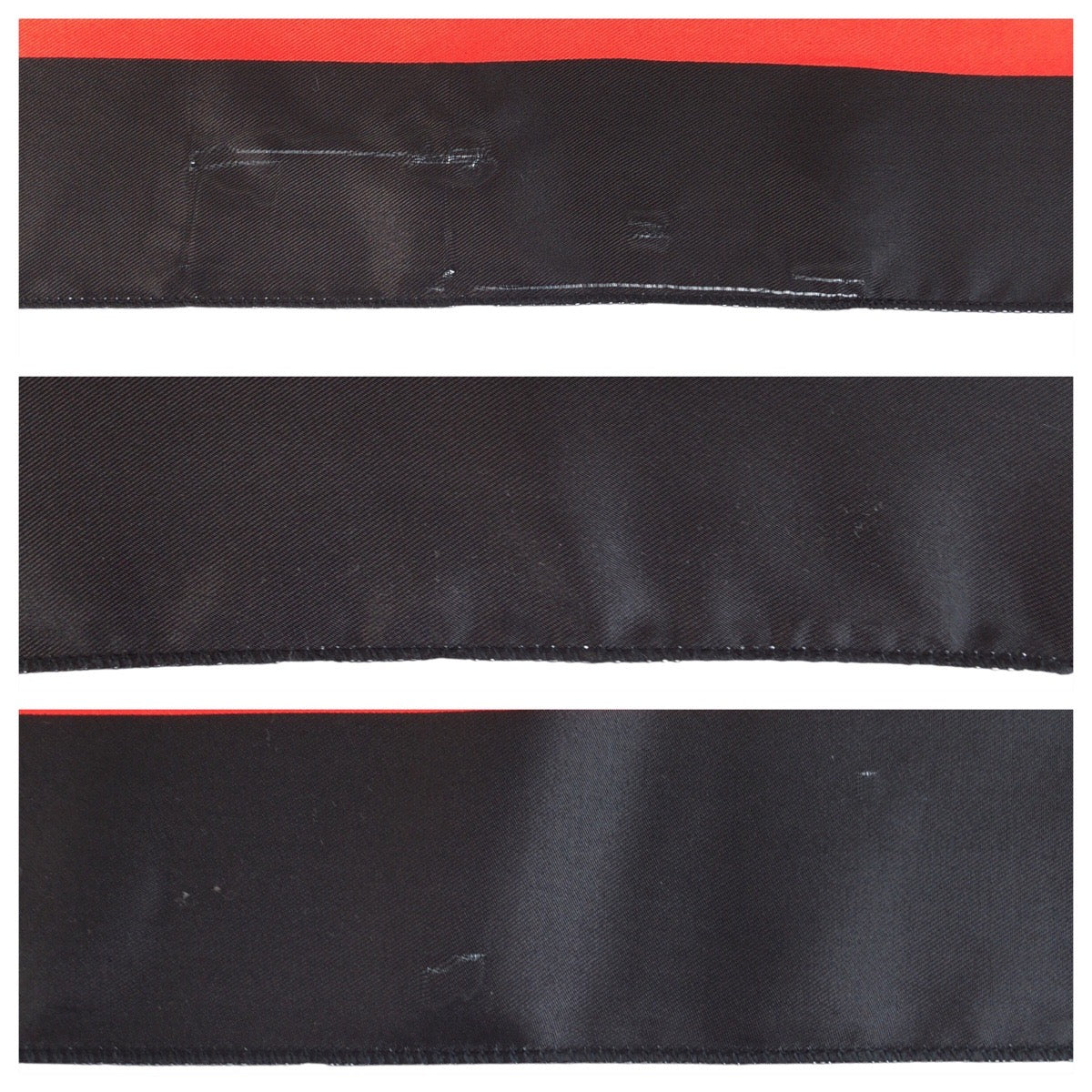 23393
CHANEL シャネル ココマーク マトラッセ柄 レッド ネイビー ブラック シルク スカーフ レディース ABP28