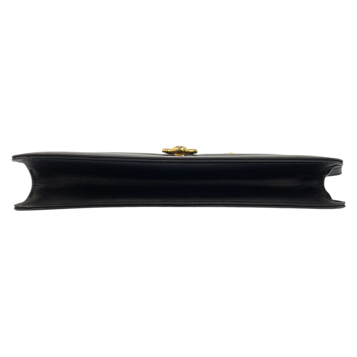 23466
GUCCI Vintage Old Gucci Black Gold Hardware Leather Shoulder Bag Pochette Ladies AB21