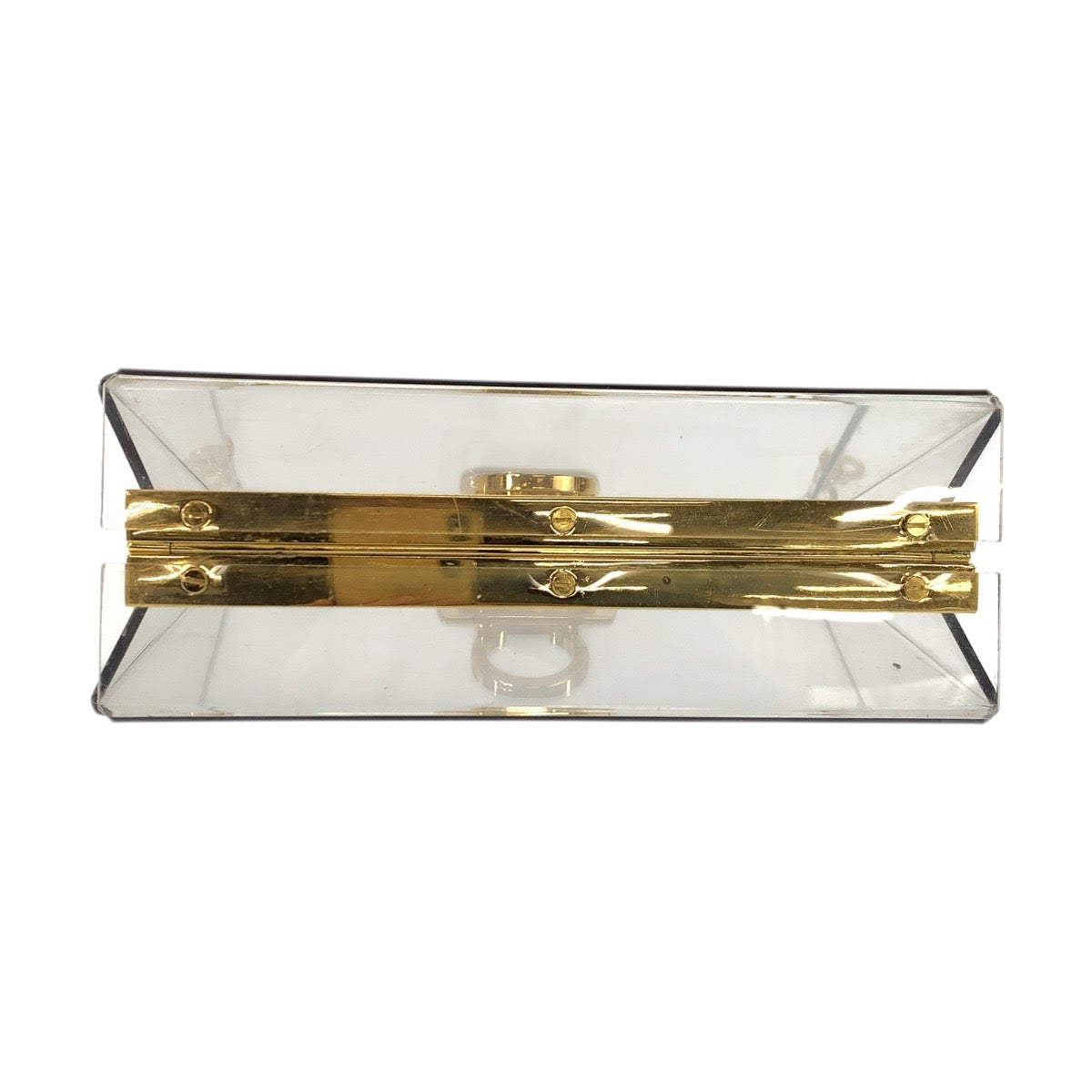 23474
Salvatore Ferragamo サルヴァトーレフェラガモ ガンチーニ クリア ゴールド金具 プラスチック チェーンショルダーバッグ レディース ABP70