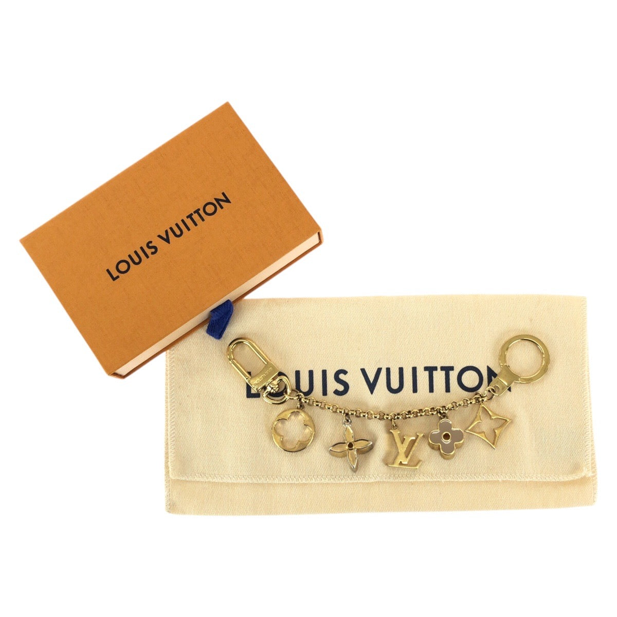 23488
LOUIS VUITTON ルイヴィトン フルール ドゥ モノグラム ゴールド メタル M65111 キーホルダー バッグチャーム レディース ABP42
