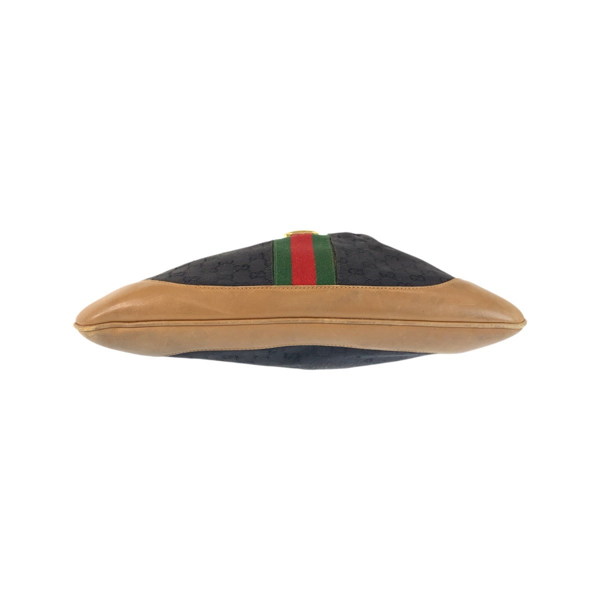 23505
GUCCI グッチ シェリーライン ブラック ブラウン ゴールド金具 GGキャンバス / レザー ショルダーバッグ ホーボー レディース AB35