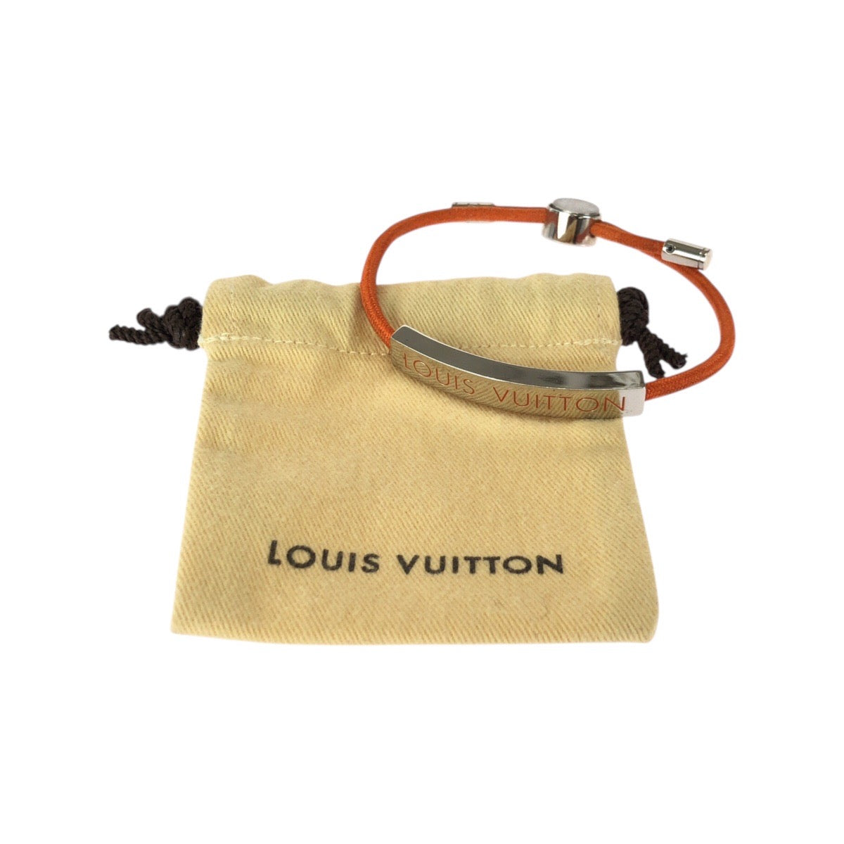 23554
LOUIS VUITTON ルイヴィトン ブラスレ LVスペース オレンジ シルバー金具 メタル M69310 ブレスレット バングル 男女兼用 レディース ABP14