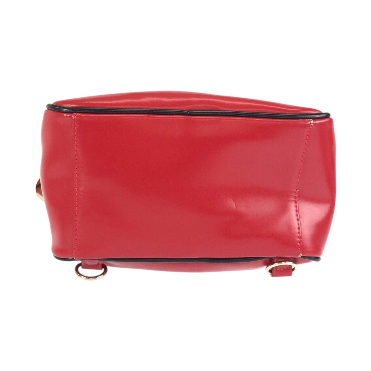 23556
Samantha Vega Red Black Gold Hardware Leather Handbag Shoulder Bag Backpack 3-Way Ladies ABP9