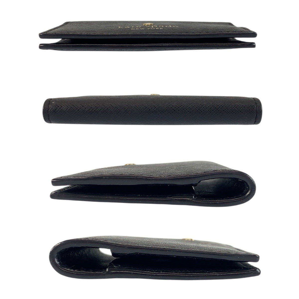 23559
Kate Spade ケイトスペード ブラック 黒 ゴールド金具 レザー PWRU4027 カードケース 名刺入れ レディース A2