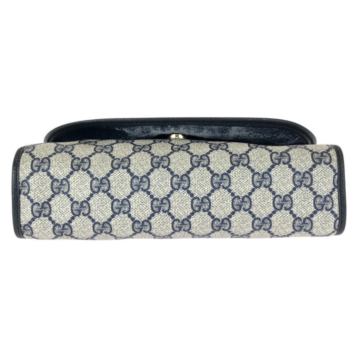 23646
GUCCI Vintage Old Gucci Sherry Line Navy GG Supreme Canvas / Leather 89 01 030 Clutch Bag Second Bag Men's AB21