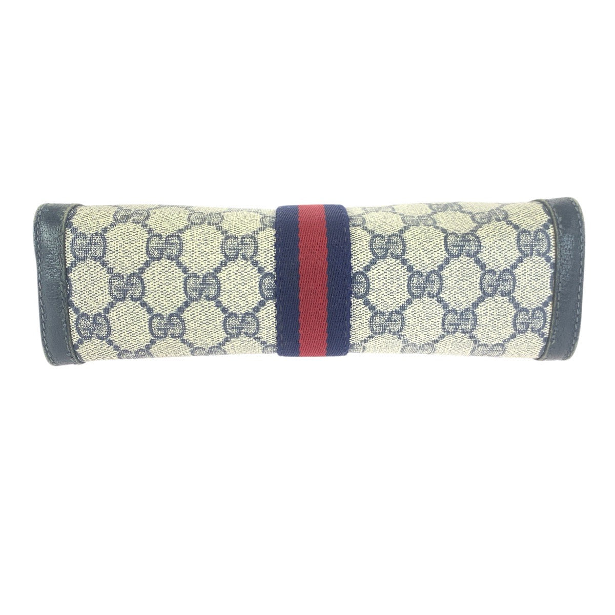 23656
GUCCI グッチ ヴィンテージ シェリーライン ネイビー レッド GGスプリームキャンバス / レザー 67 014 2125 クラッチバッグ セカンドバッグ レディース AB21
