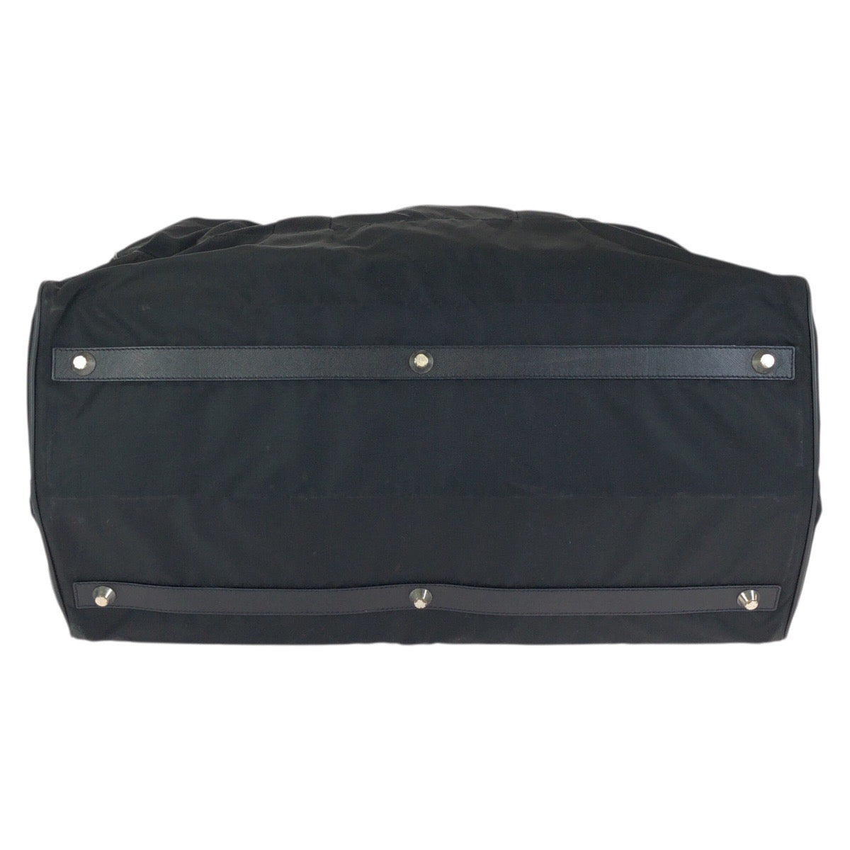 23659
PRADA Tessuto Saffiano Triangle Logo Plate 2-Way Black Silver Hardware Nylon / Leather Boston Bag Travel Bag Unisex Men's ABP80