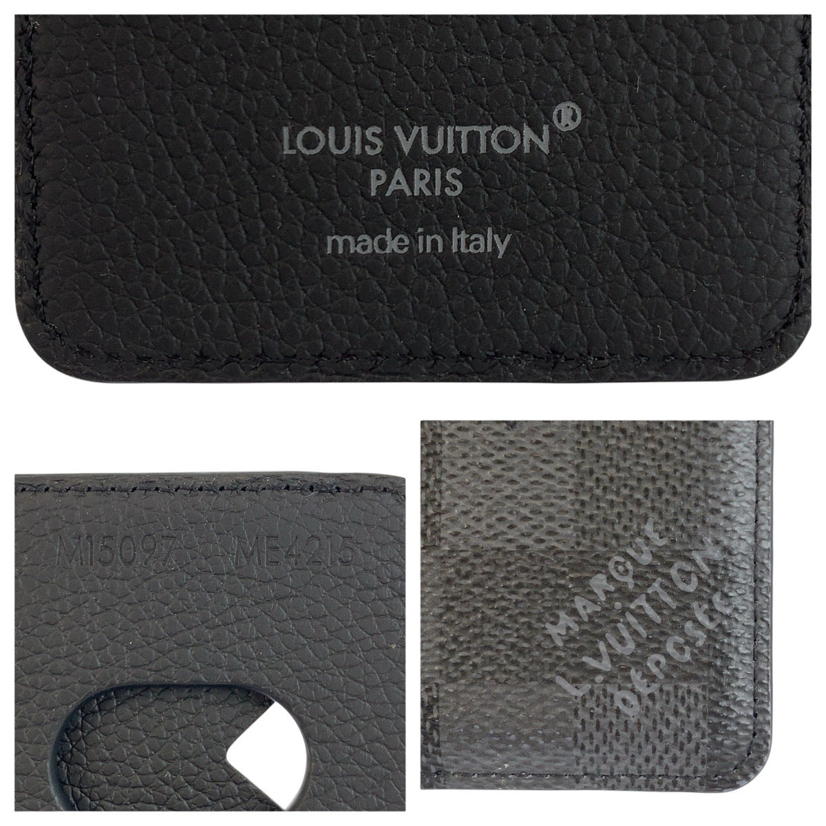 23726
LOUIS VUITTON ルイヴィトン ダモフラージュ ポルト カルト・マグネット MagSafe対応 ブラック 黒 PVC M15097 マグネット カードケース パスケース メンズ A42