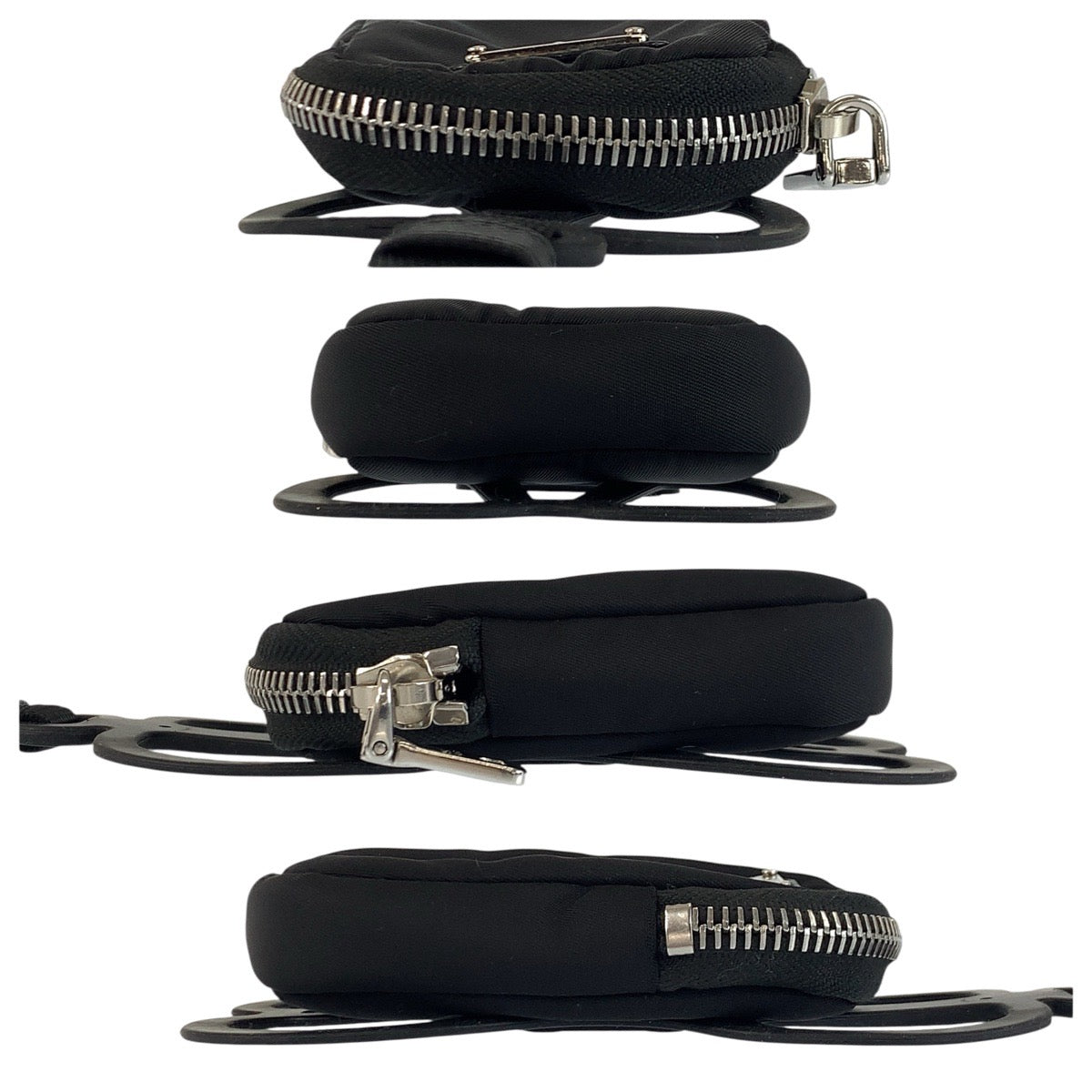 23735
PRADA プラダ テスート 三角ロゴプレート ブラック 黒 シルバー金具 ナイロン / ラバー 携帯 スマホアクセサリー レディース A35