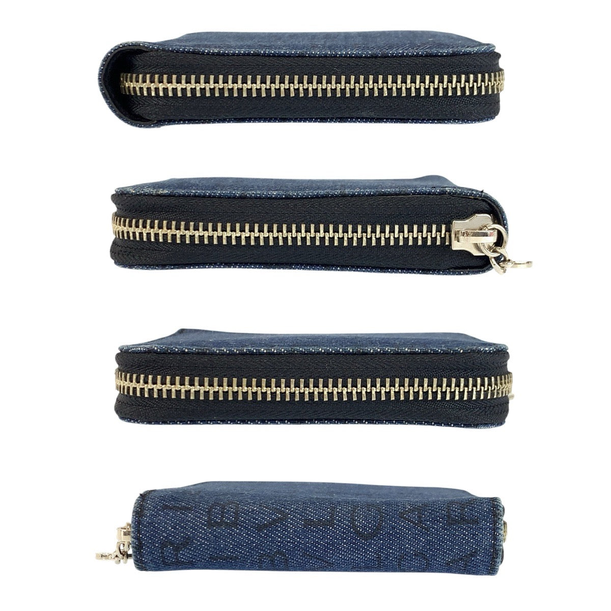 23899
BVLGARI ブルガリ ロゴマニア ブルー ブラック シルバー金具 デニム / レザー 折り財布 コンパクトウォレット レディース ABP21