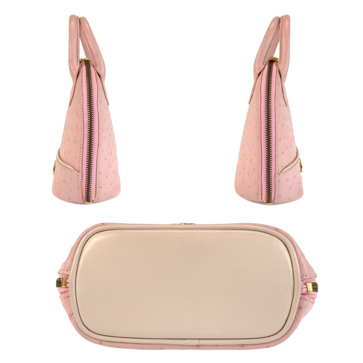 23963
VERSACE Vintage Sunburst Embossed Pink Leather Handbag Ladies ABP49
