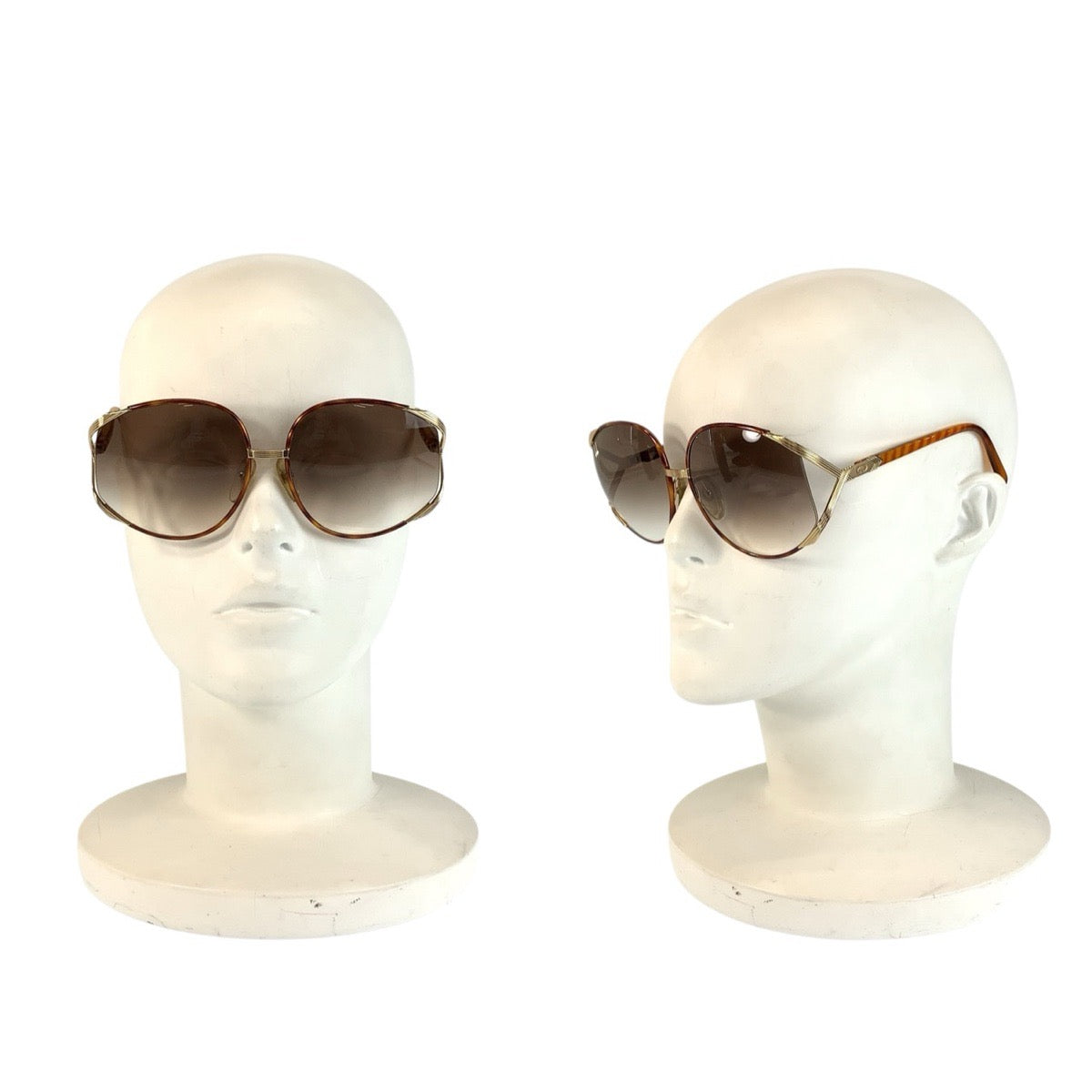 24010
Christian Dior クリスチャンディオール ヴィンテージ ブラウン ゴールド プラスチック / メッキ 2250 14 63□17 サングラス グラデーションレンズ ラウンド レディース A23