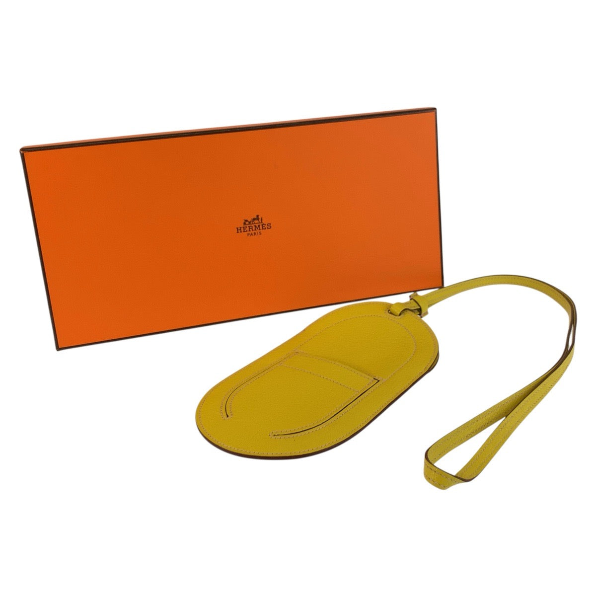 24037
HERMES エルメス イン ザ ループ トゥー ゴー PM イエロー シェーブル 携帯ケース フォンケース D刻印 レディース A42