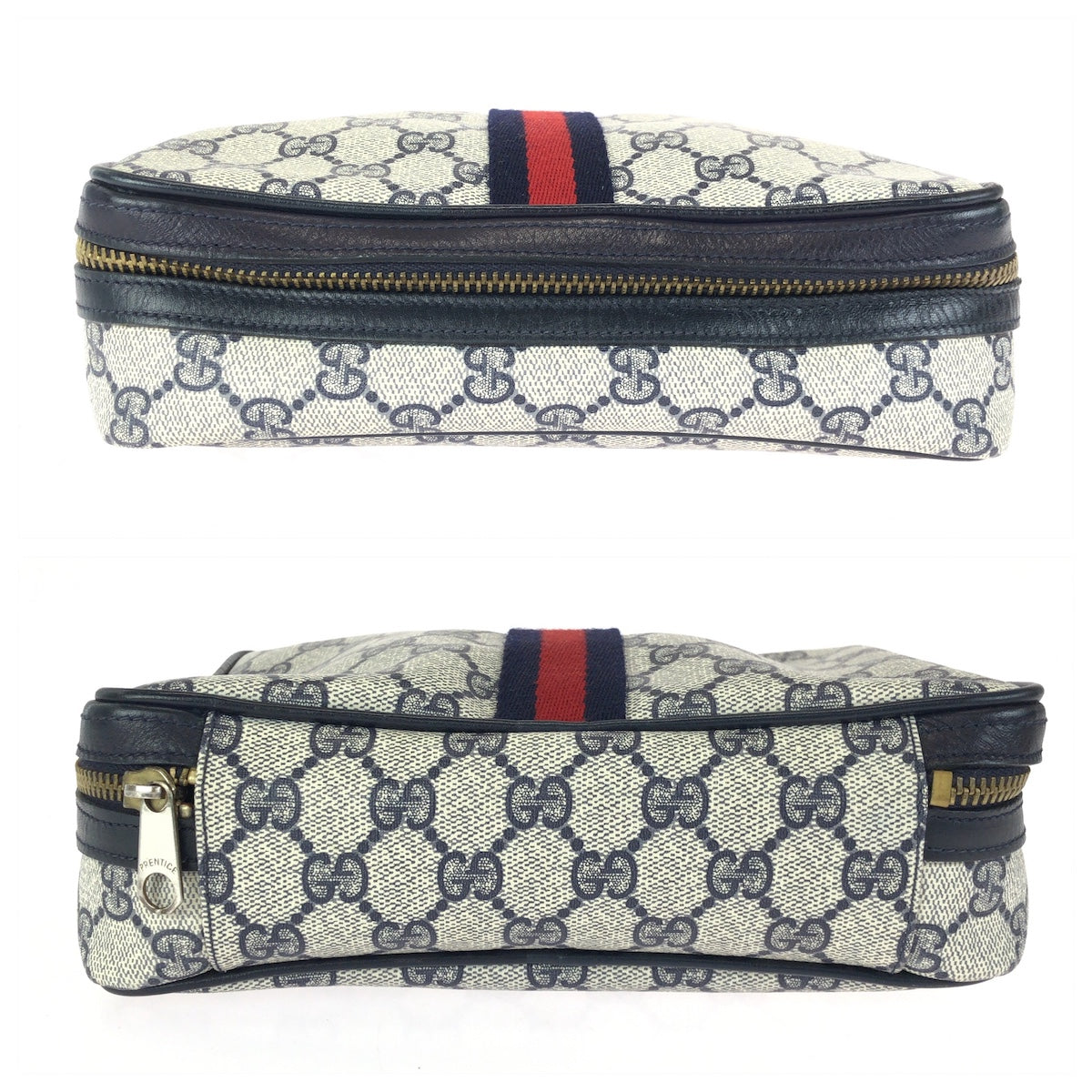 24078
GUCCI グッチ シェリーライン グレー ブラック ゴールド金具 GGスプリームキャンバス / レザー 38 ポーチ 小物入れ レディース ABP21