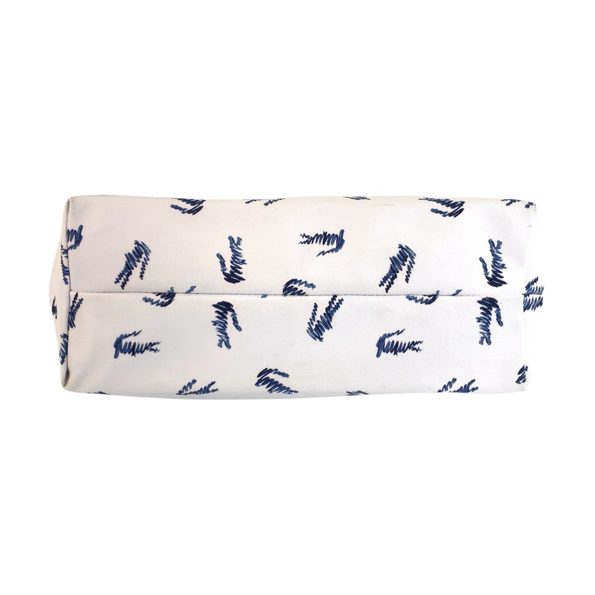 24160
LACOSTE ラコステ ホワイト ブルー PVC トートバッグ ショルダーバッグ レディース ABP3