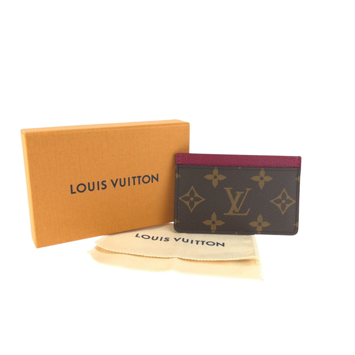 24389
LOUIS VUITTON ルイヴィトン モノグラム ブラウン フューシャ PVC M60703 カードケース 名刺入れ パスケース レディース SA32