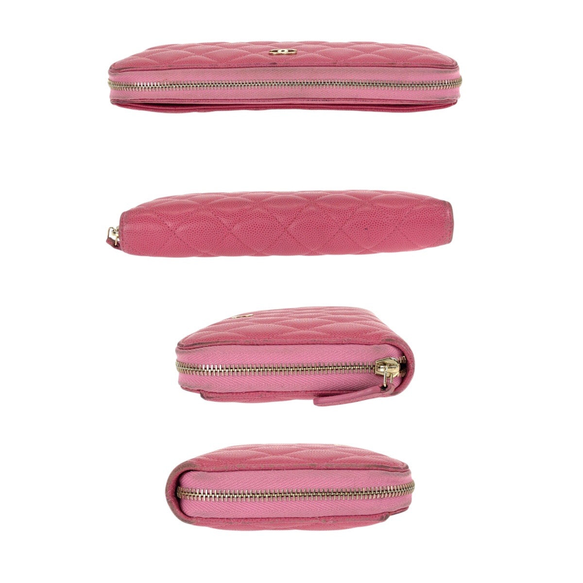 24424
CHANEL シャネル マトラッセ ココマーク ピンク ゴールド金具 キャビアスキン 長財布 ラウンドファスナー レディース ABP42