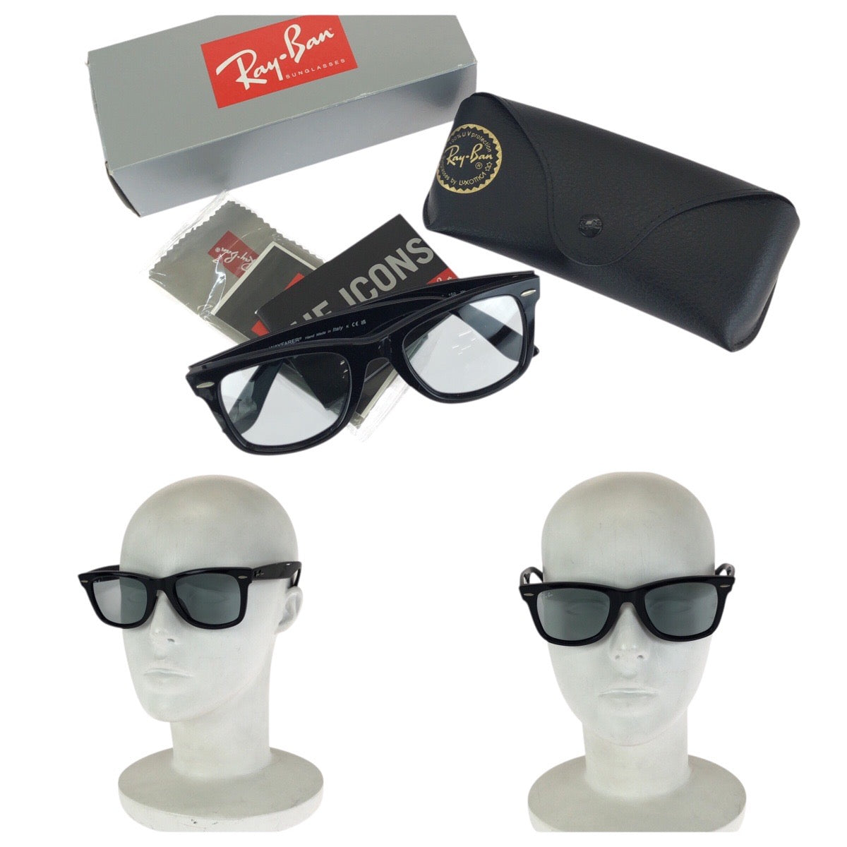 24432
Ray-Ban レイバン ORIGINAL WAYFARER CLASSIC ブラック グレー シルバー金具 プラスチック RB2140-F 601/R5 52□22 150 1N サングラス メガネ 男女兼用 スクエア レディース ABP16