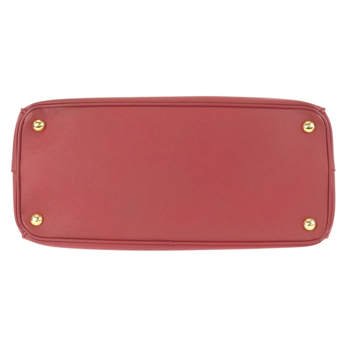 24487
PRADA プラダ サフィアーノ 三角ロゴプレート レッド ゴールド金具 レザー トートバッグ ハンドバッグ レディース ABP56