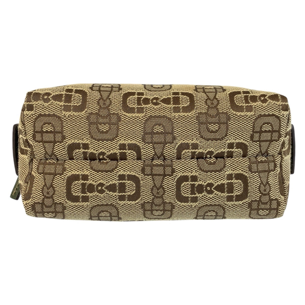 24501
GUCCI グッチ ホースビット ベージュ グリーン キャンバス 29596 ポーチ 化粧ポーチ レディース A20