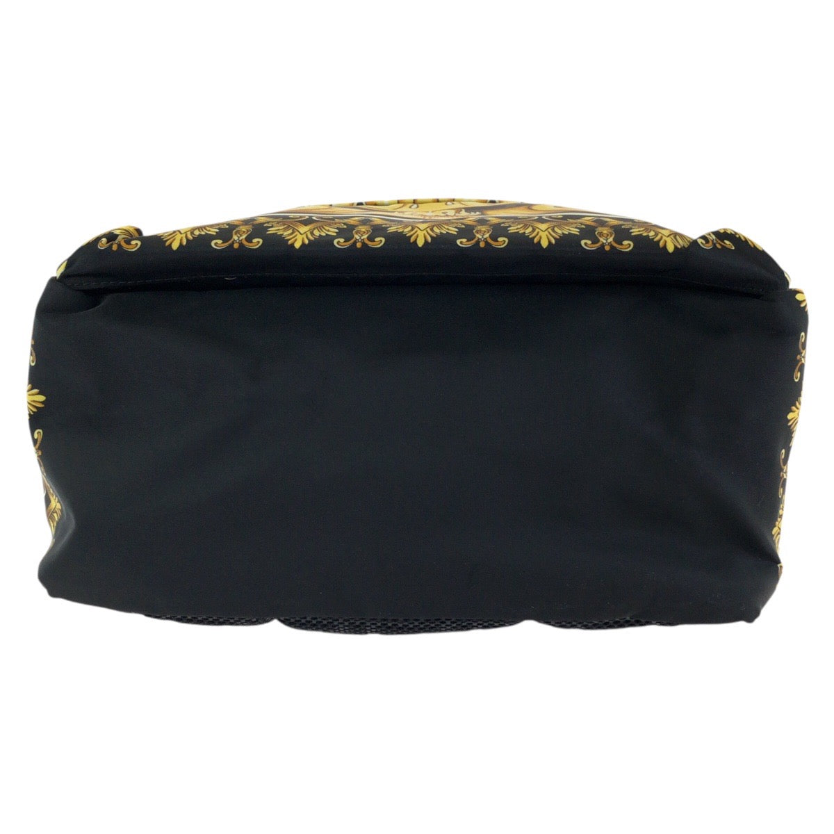 24454
FENDI フェンディ フェンダーチェ FENDI×VERSACE ブラック ブラウン イエロー ゴールド金具 ナイロン 7VZ066 リュックサック バックパック レディース SA180