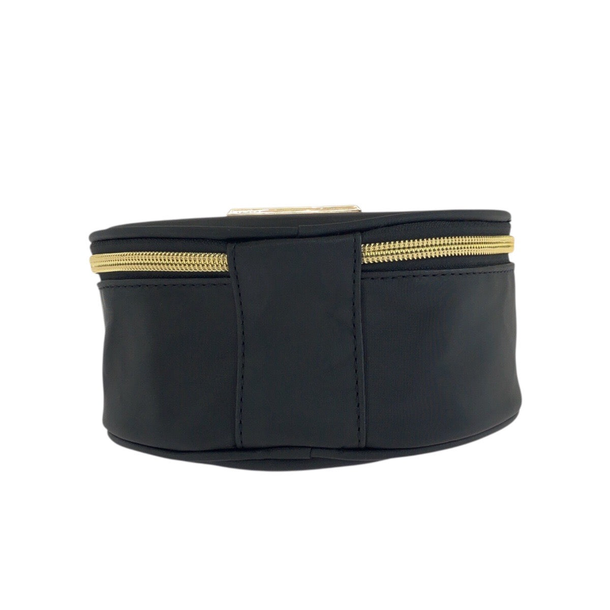24571
VERSACE ヴェルサーチ ブラック 黒 ゴールド金具 ナイロン ポーチ メイクポーチ 小物入れ レディース A3