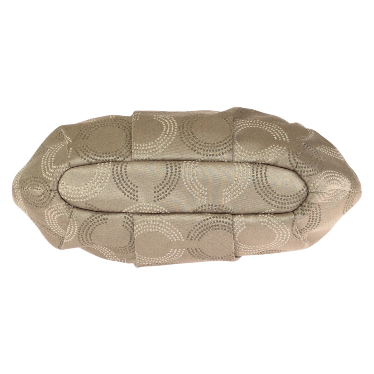 24613
COACH コーチ マディソン ドッテッド オプアート コンバーチブル ホーボー 2way ベージュ シルバー金具 サテン / レザー 15929 ハンドバッグ ショルダーバッグ レディース ABP10