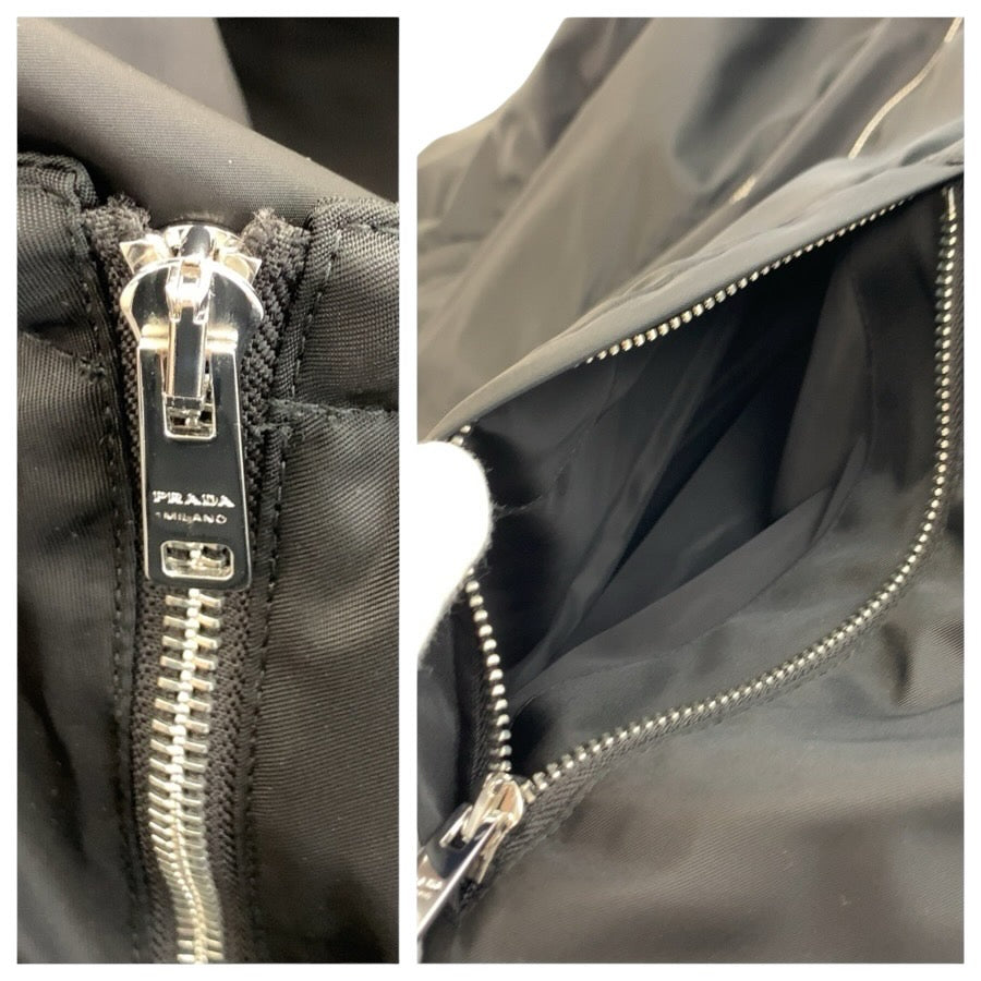 24659
PRADA プラダ トライアングルロゴポケット サイズ36 ブラック 黒 ポリアミド ナイロンジャケット ブルゾン レディース A140