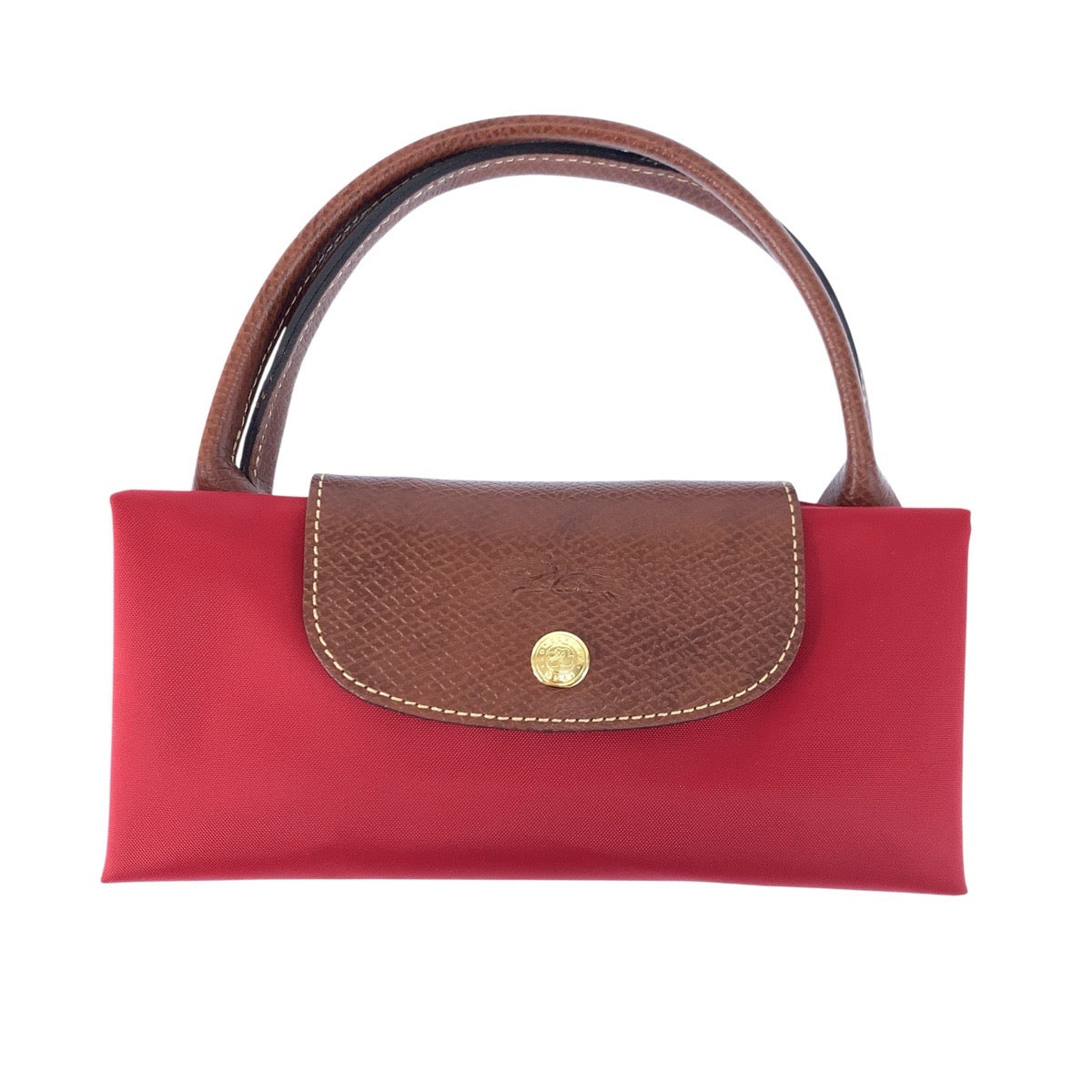 24774
Longchamp ロンシャン ル プリアージュ レッド ブラウン ゴールド金具 ナイロン / レザー 2704089545 ハンドバッグ トートバッグ レディース A14