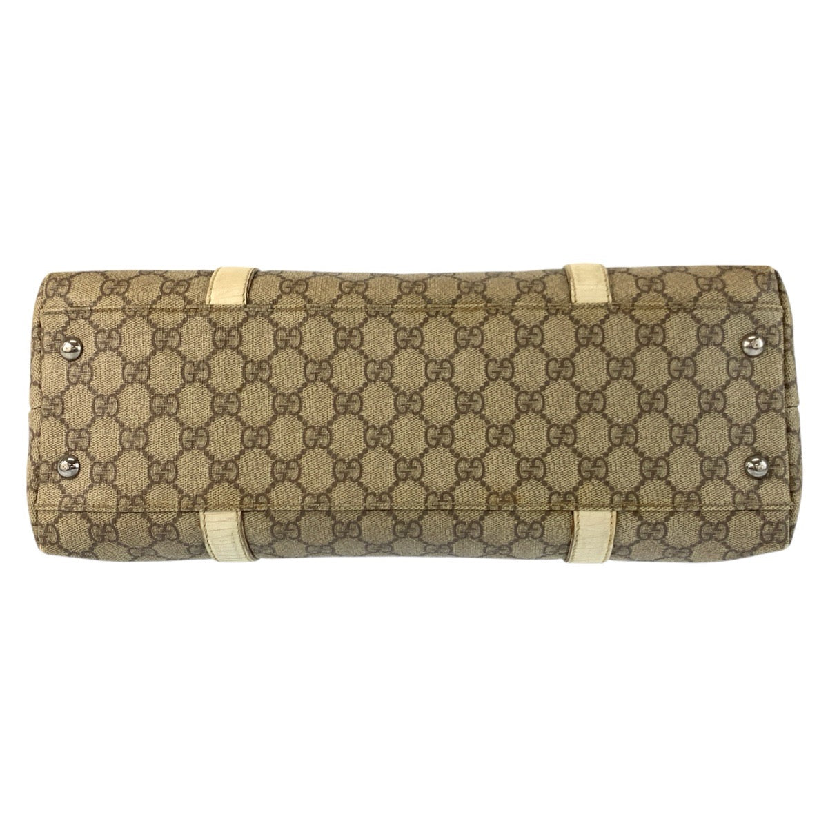 24813
GUCCI グッチ ベージュ アイボリー シルバー金具 GGスプリームキャンバス / レザー 1145951 トートバッグ ハンドバッグ レディース AB21