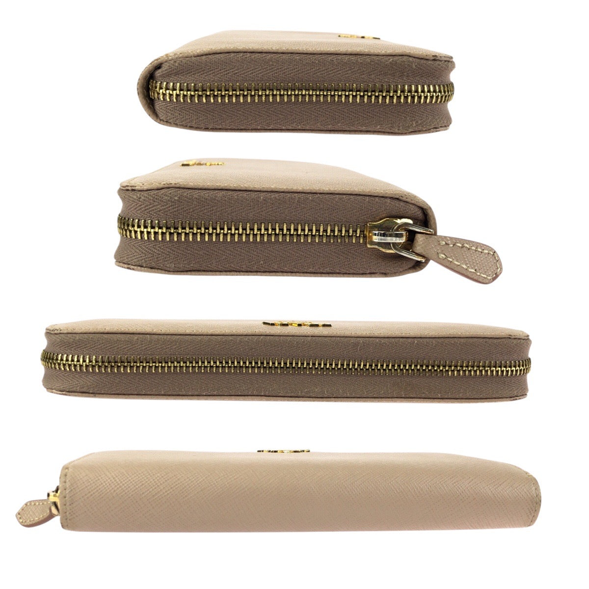 24881
PRADA プラダ サフィアーノ ベージュ ゴールド金具 レザー 長財布 ロングウォレット レディース ABP38