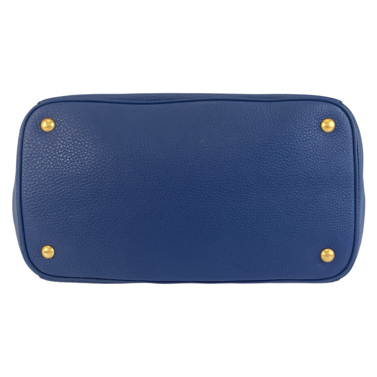 25095
PRADA プラダ ヴィッテロダイノ ブルー ゴールド金具 レザー トートバッグ ハンドバッグ レディース ABP44
