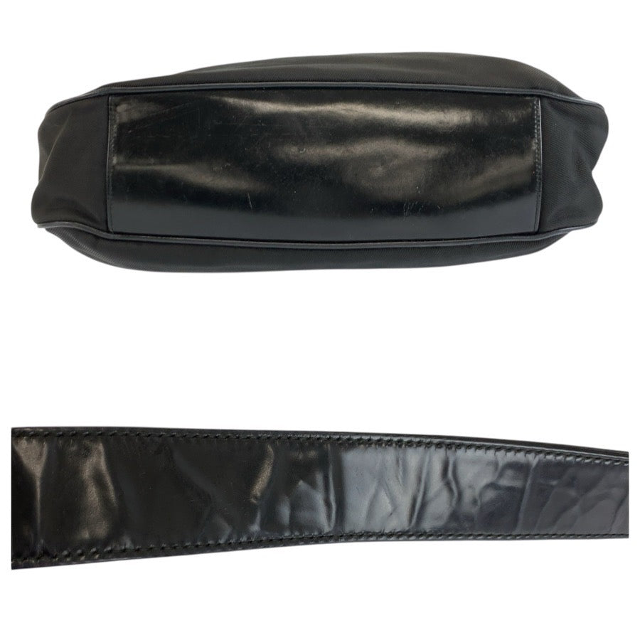 25107
GUCCI グッチ バンブー ブラック 黒 シルバー金具 ナイロン 001 2058 1577 5 ハンドバッグ ショルダーバッグ 2way レディース AB20