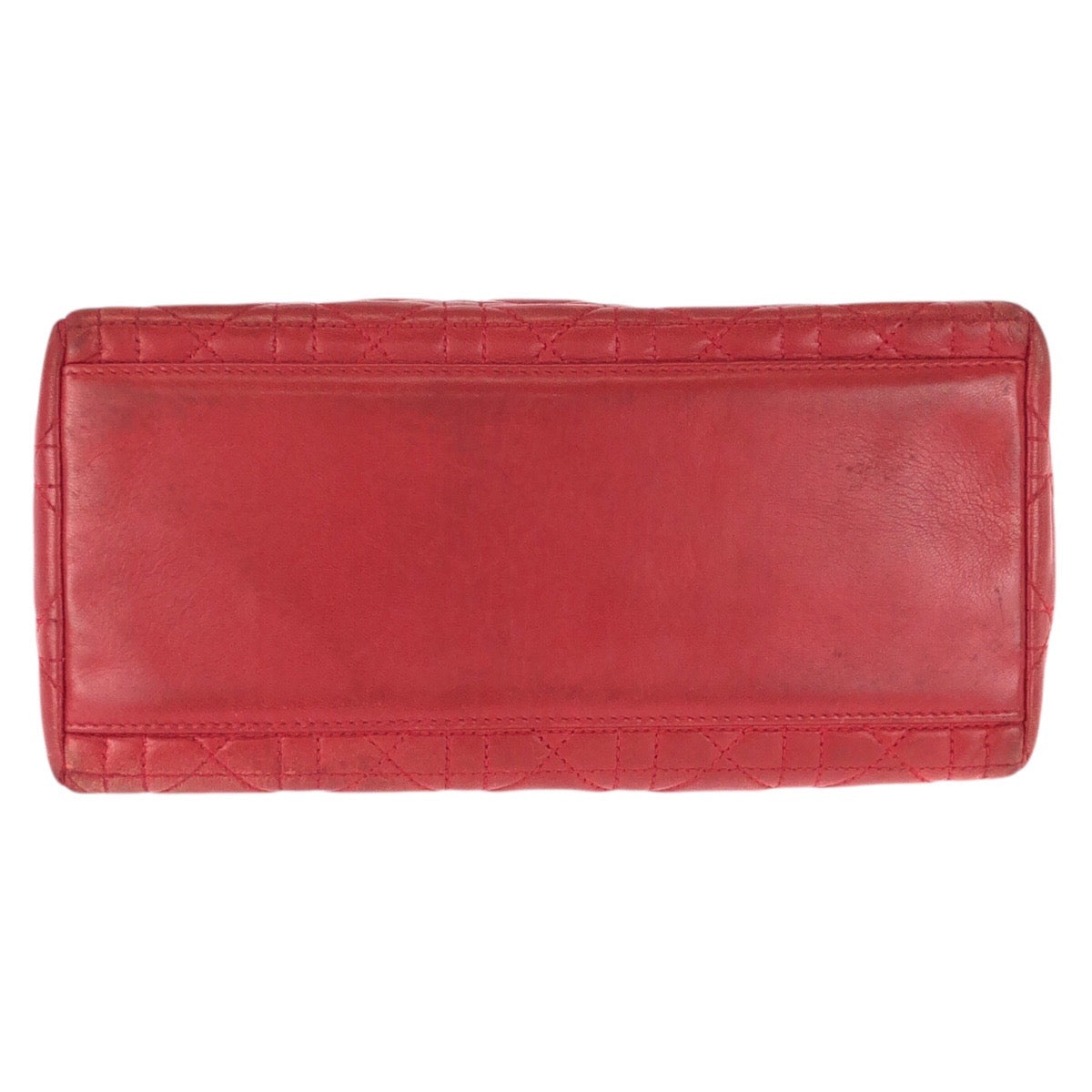 25150
Christian Dior クリスチャンディオール ヴィンテージ レディ ディオール カナージュ レッド ゴールド金具 レザー ハンドバッグ レディース AB70