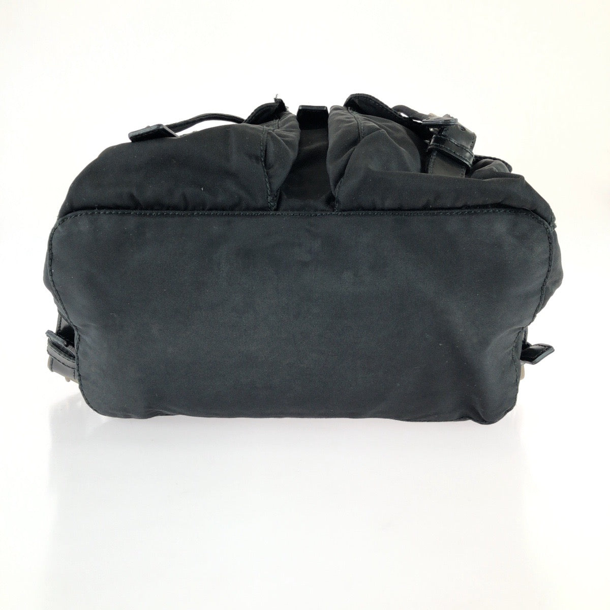 25162
PRADA プラダ テスート 三角ロゴプレート ブラック 黒 シルバー金具 ナイロン / レザー リュックサック バックパック レディース B28