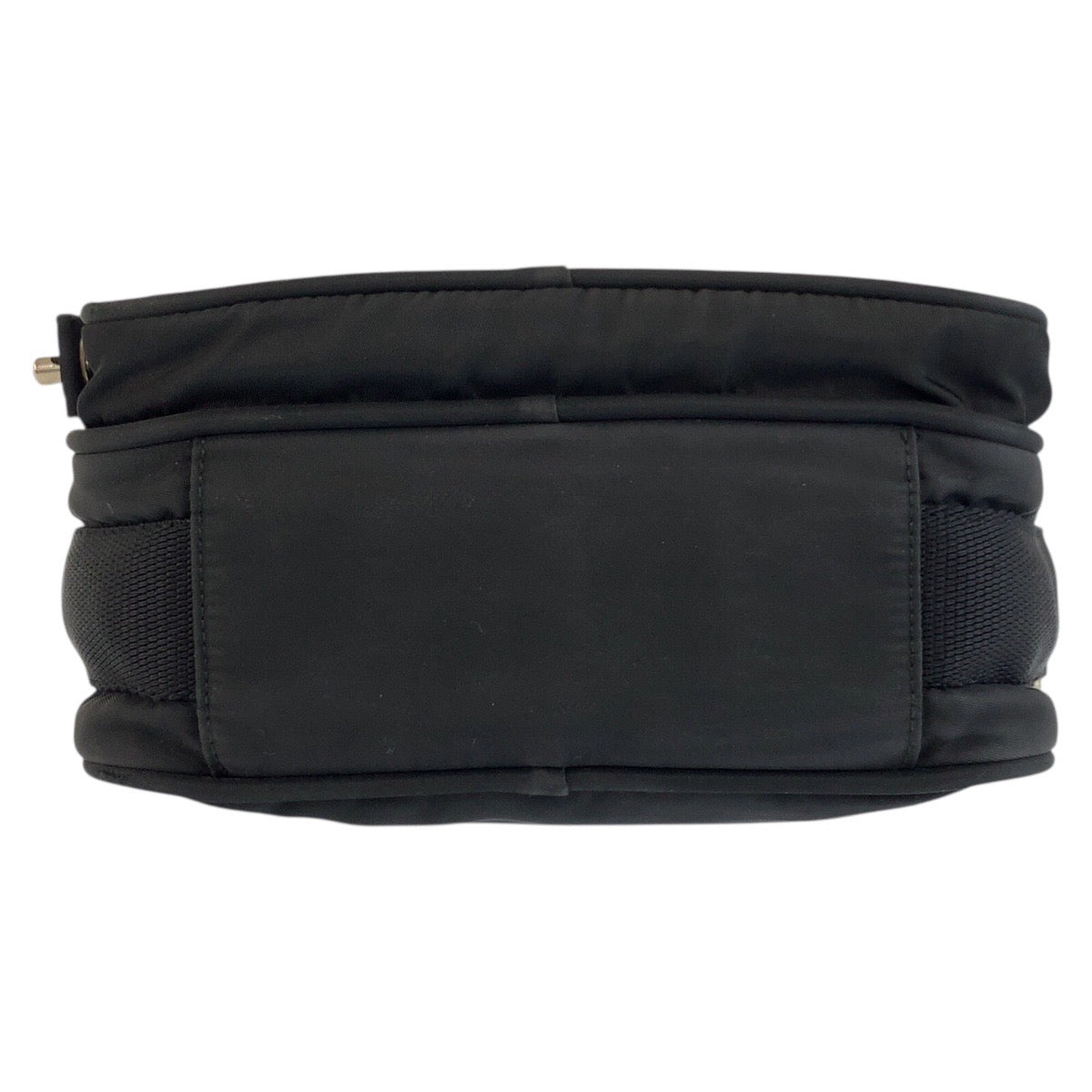 25253
PRADA プラダ テスート 三角ロゴプレート ブラック 黒 シルバー金具 ナイロン ショルダーバッグ ポシェット レディース AB35