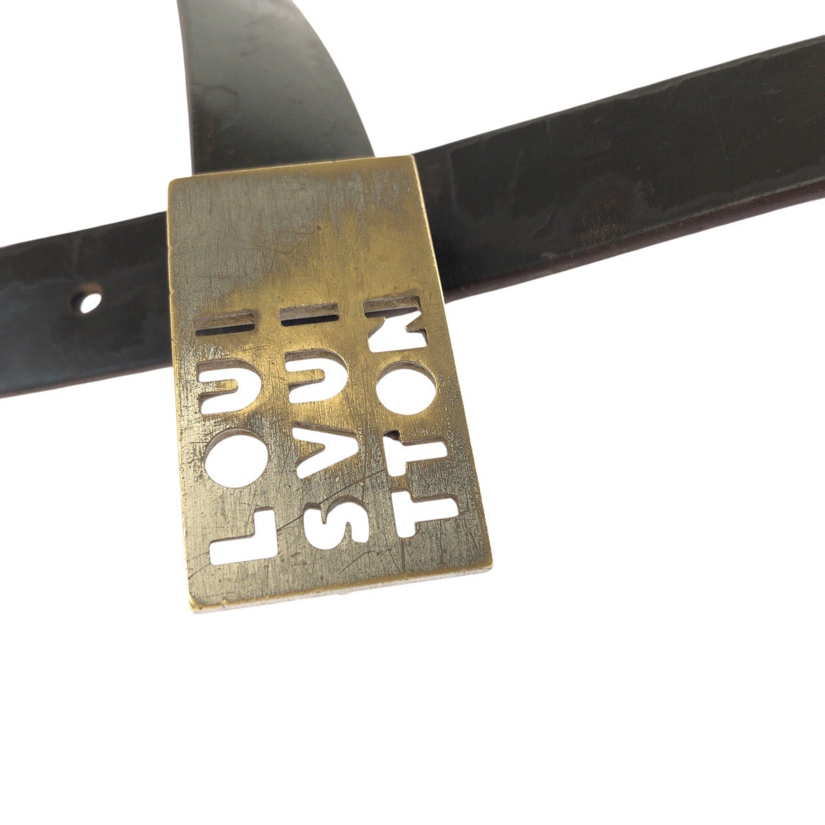 25345
LOUIS VUITTON ルイヴィトン サンチュール LST 80cm/32インチ ブラウン ゴールド金具 レザー M6809V ベルト 男女兼用 レディース AB14