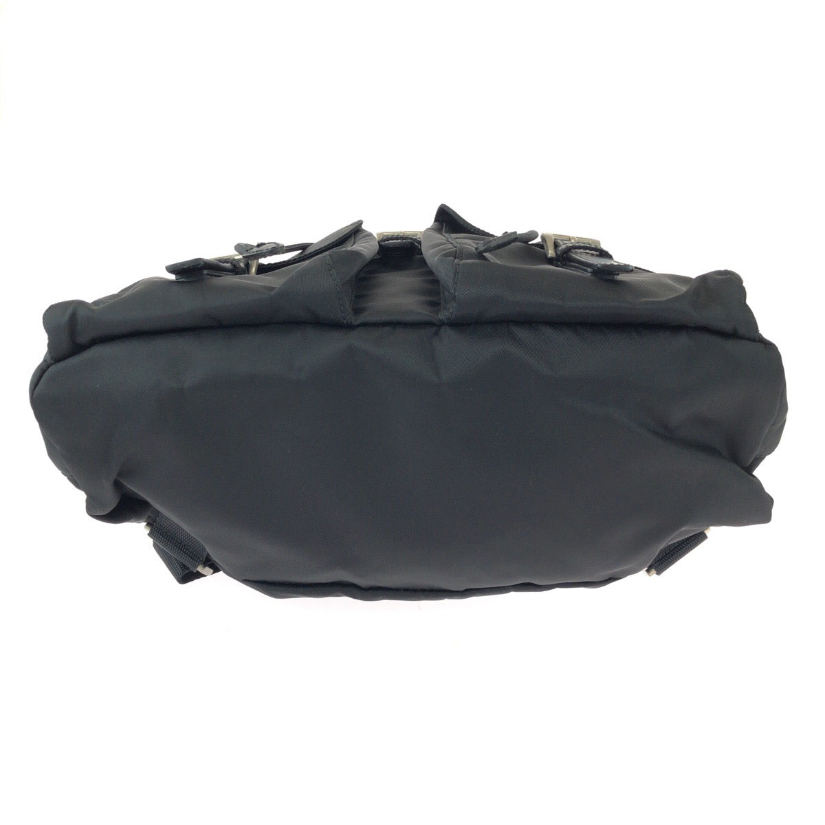 25471
PRADA プラダ テスート 三角ロゴプレート ブラック 黒 シルバー金具 ナイロン / レザー リュックサック バックパック レディース A56
