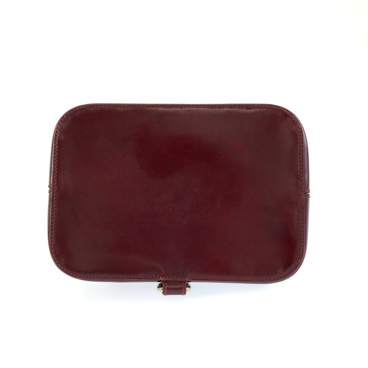 25706
CARTIER カルティエ パンテール ワインレッド ボルドー シルバー金具 レザー ショルダーバッグ レディース AB35