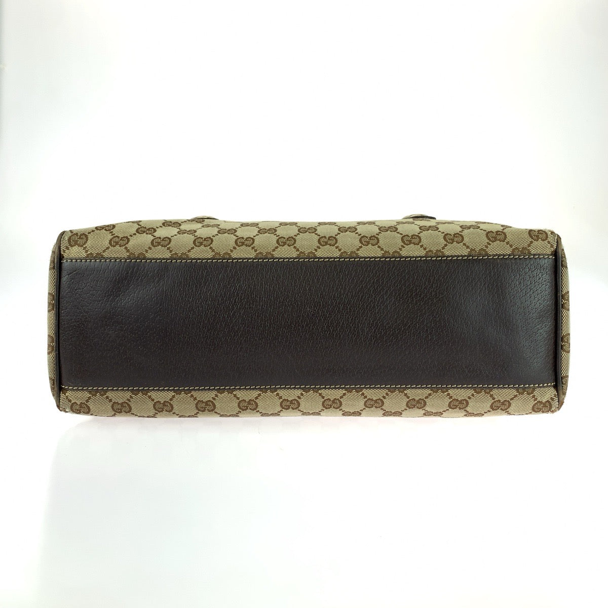 25721
GUCCI グッチ ベージュ ダークブラウン ゴールド金具 GGキャンバス / レザー 154180 ハンドバッグ ミニボストンバッグ レディース B21