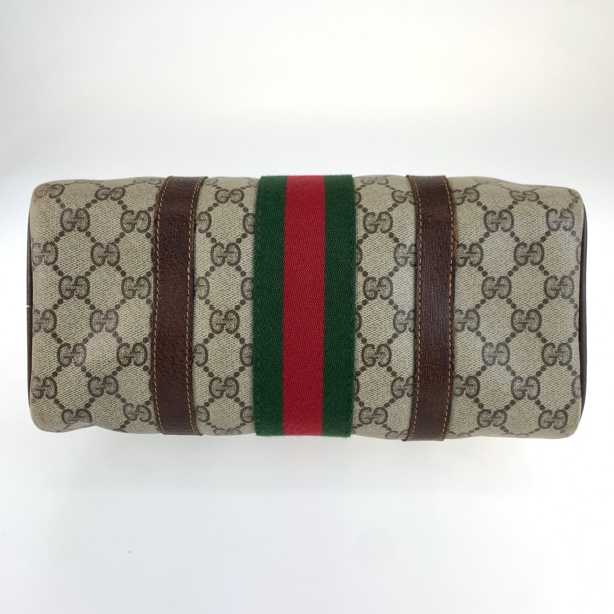25723
GUCCI グッチ ヴィンテージ シェリーライン ベージュ ブラウン ゴールド金具 GGスプリームキャンバス 40 3841 ハンドバッグ ボストンバッグ レディース AB28