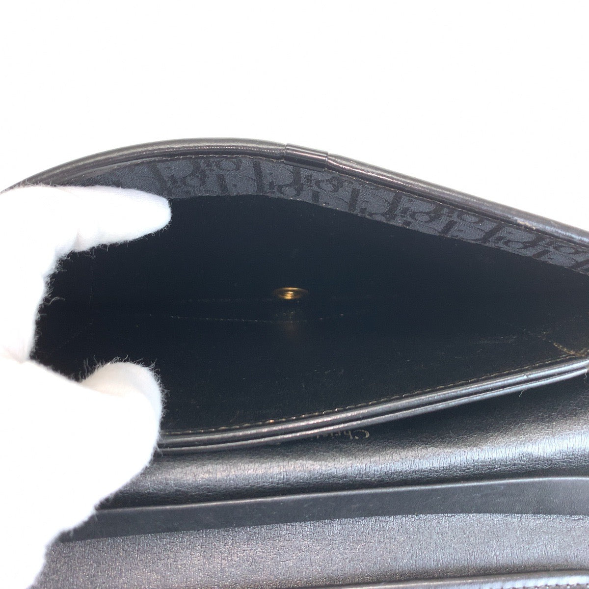 25727
Christian Dior クリスチャンディオール トロッター ブラック 黒 ゴールド金具 キャンバス チェーンショルダーバッグ ポシェット レディース A42