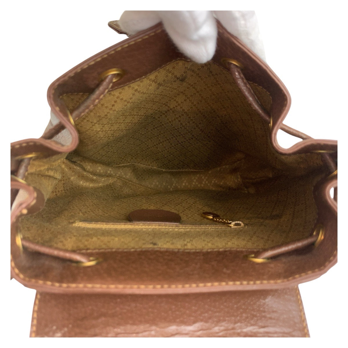 25897
GUCCI グッチ バンブー ブラウン ゴールド金具 レザー 003 2034 0030 リュックサック バックパック レディース AB22