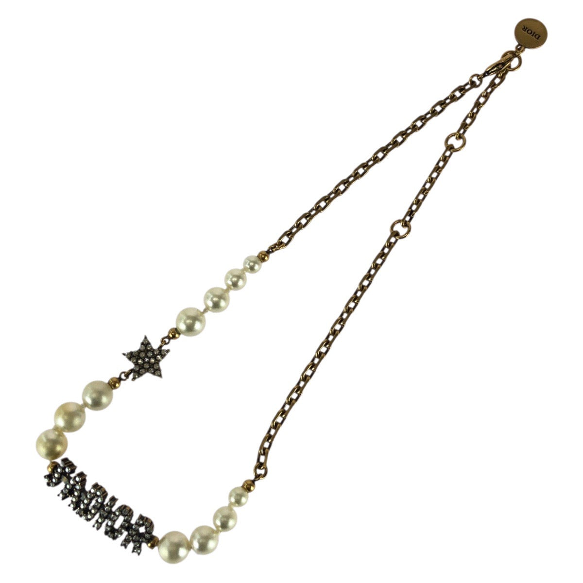 25950
Dior ディオール J'Adior フェイクパール ラインストーン ホワイト ゴールド金具 メタル チョーカー レディース ABP24