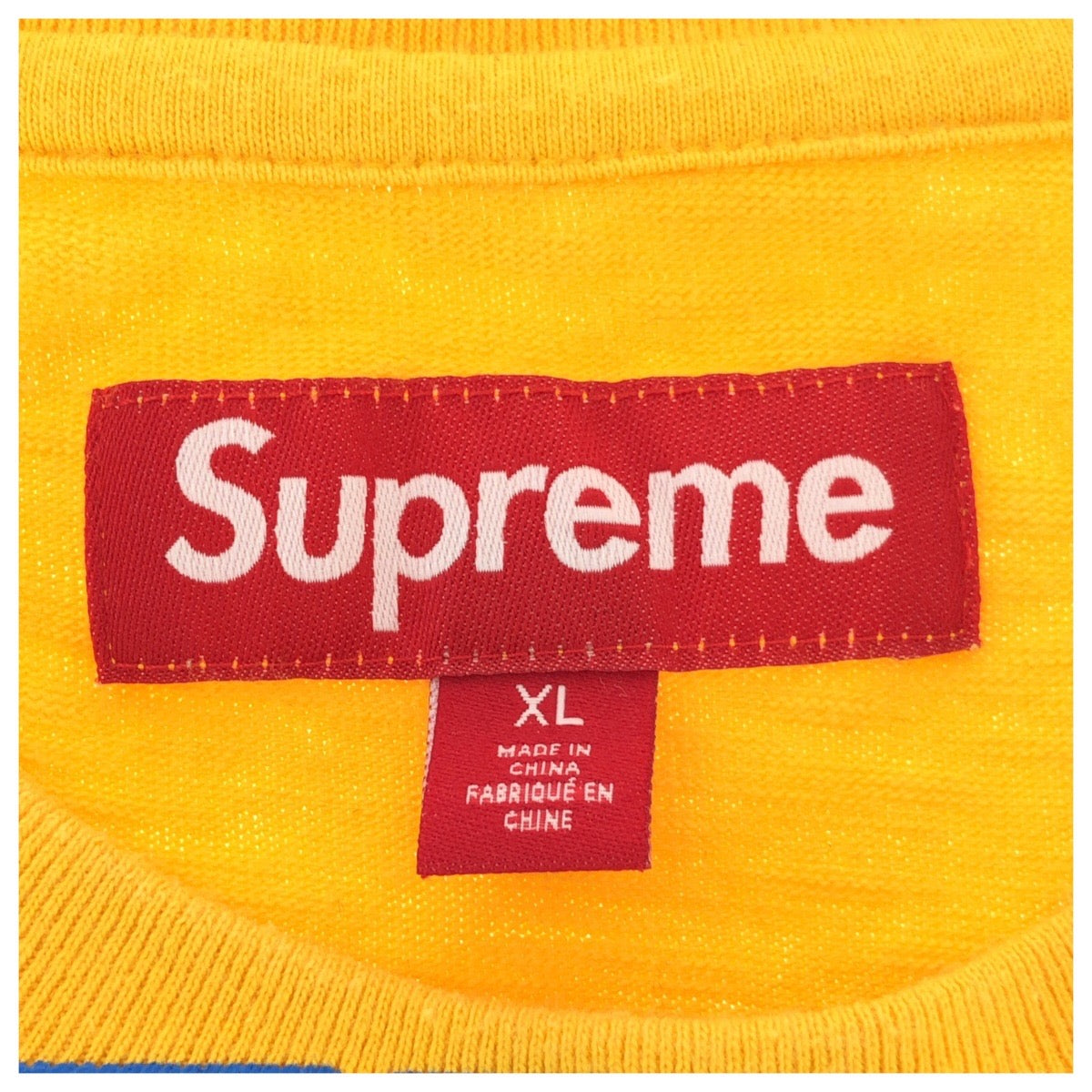 25957
Supreme シュプリーム Overprint Knowledge S/S Top サイズXL イエロー ホワイト ブルー コットン SUP-SS24-123 半袖Tシャツ カットソー メンズ ABP120