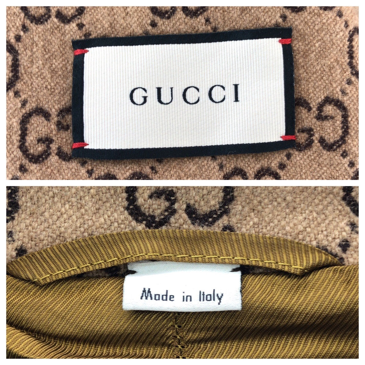 25969
GUCCI グッチ GGジャカード メルトン サイズ48 ベージュ ブラウン ウール 598710 コート チェスターコート メンズ A4500